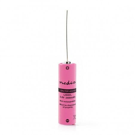 AA Lithium thionyl chloride battery 3.6 V 2400 mAh with soldering tags
