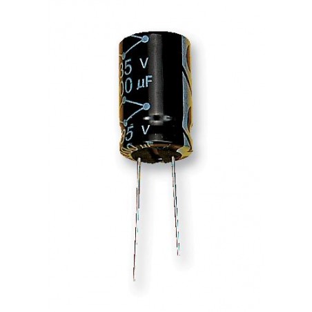 Electrolytic,  0,22 µF,  100V, T-max: 105°