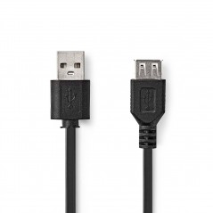 USB 2.0 extension cable USB A male - USB A female 3.00 m black