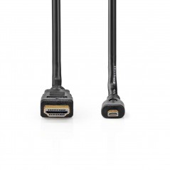 High Speed HDMI cable with Ethernet HDMI connector - HDMI micro connector 5.00 m black
