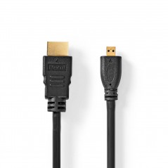 High Speed HDMI cable with Ethernet HDMI connector - HDMI micro connector 2.00 m black