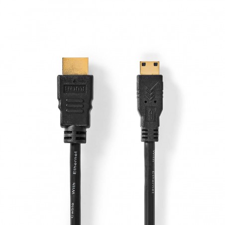 High Speed HDMI cable with Ethernet HDMI connector - HDMI mini connector 3.00 m black
