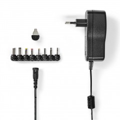 Universal AC Power Adapter | 3/4.5/6/7.5/9/12 VDC | 0.7 A - 1.5 A