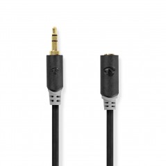 Stereo Audio Cable | 3.5 mm Male - 3.5 mm Female | 5.0 m | Anthracite