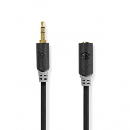 Stereo Audio Cable | 3.5 mm Male - 3.5 mm Female | 5.0 m | Anthracite
