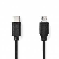 USB 2.0 cable C male - Micro B male 1.00 m black