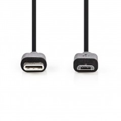 USB 2.0 cable C male - Micro B male 1.00 m black