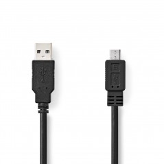 USB 2.0 cable USB A male - USB Micro B male 3.00 m black