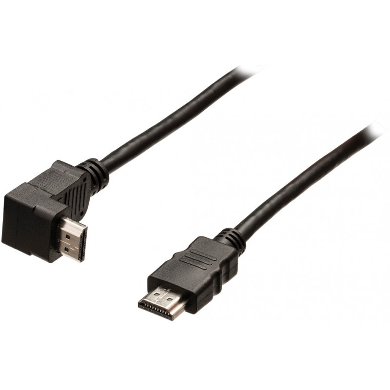 HDMI™ Cable, HDMI™ Connector, DVI-D 24+1-Pin Male, 1080p, Nickel Plated, 2.00 m, Straight, PVC, Black