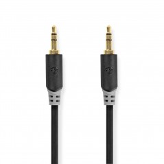 Stereo Audio Cable | 3.5 mm Male - 3.5 mm Male | 0.5 m | Anthracite