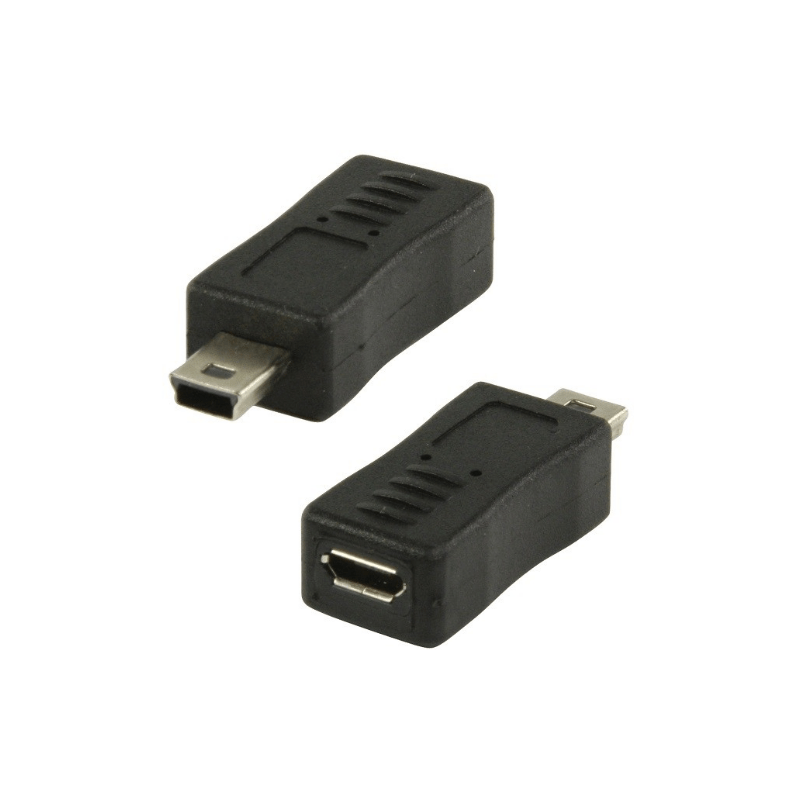 USB 2.0 USB Mini 5-pin male - USB Micro B female adapter black
