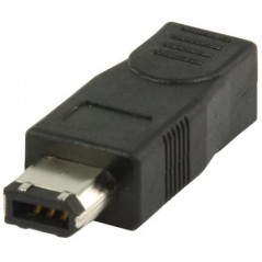 FireWire 6-pin male - 4-pin female adapter black