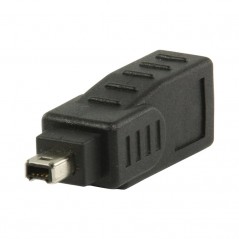 FireWire 4-pin male - 9-pin female adapter black