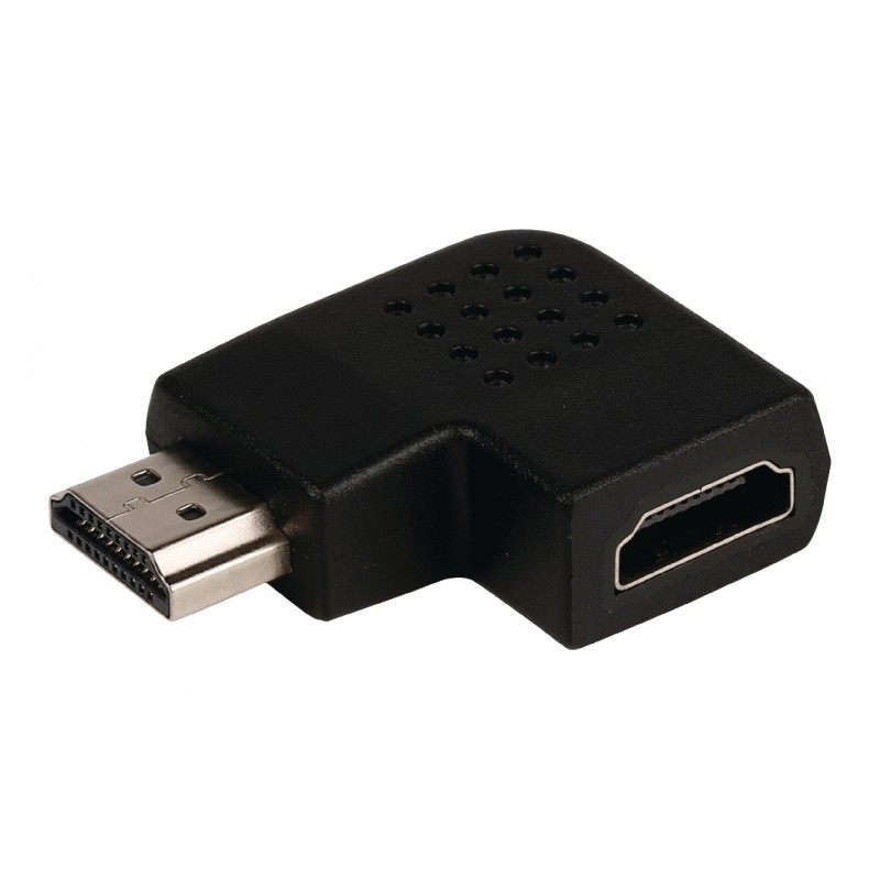 HDMI adapter HDMI connector right angled - HDMI input black