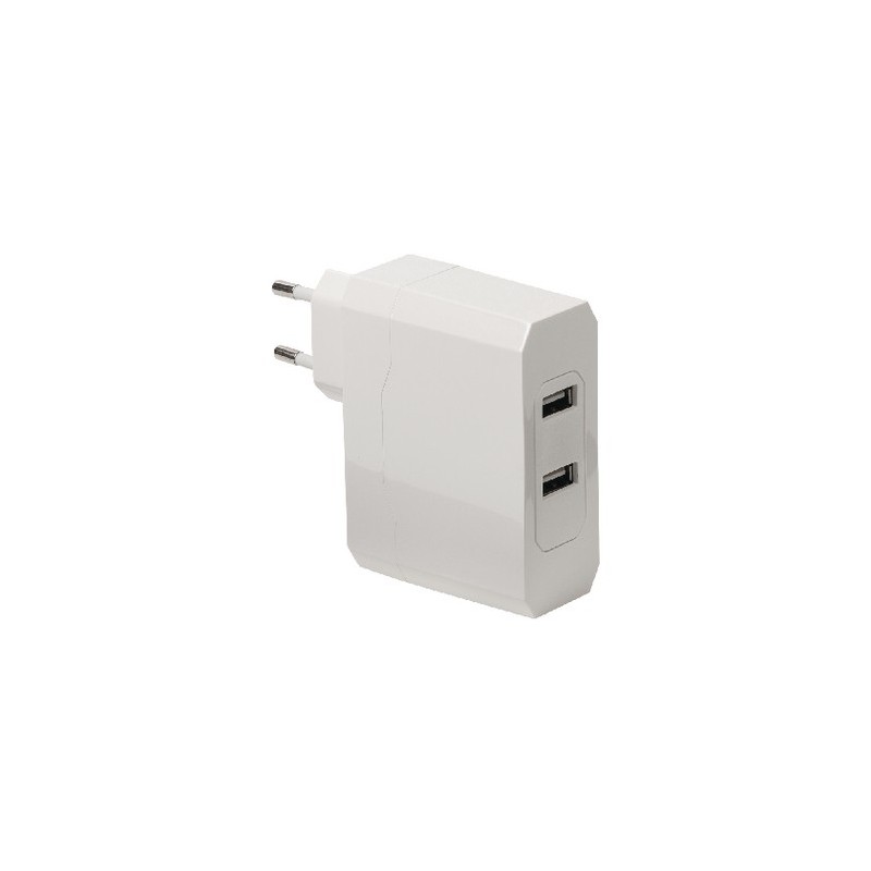 Universal double port USB charger 2.4 A and 2.4 A