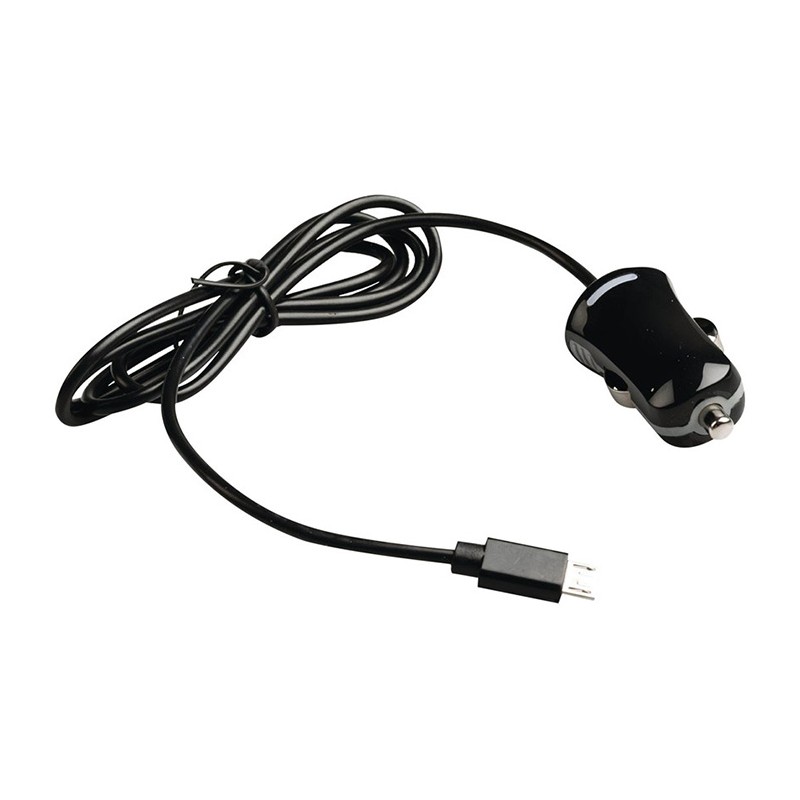 Micro USB car charger Micro USB male - 12 V car connector 1.00 m black 2.1A