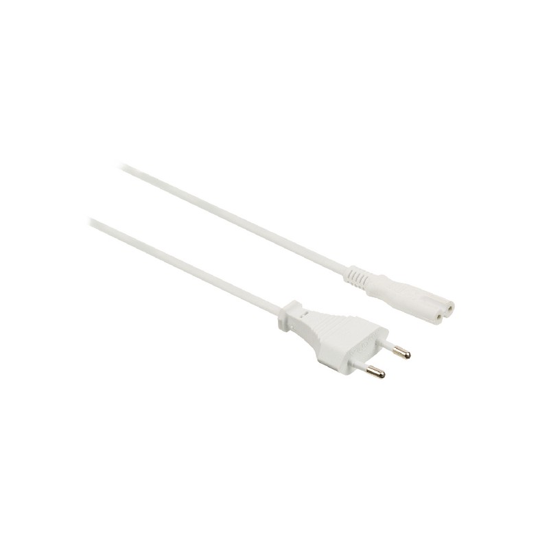 Power cable Euro plug male - IEC-320-C7 5.00 m white