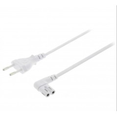 Euro Power Cable Straight Euro Male - IEC-320-C7 3.00 m White