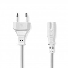 Power cable Euro plug male - IEC-320-C7 3.00 m white