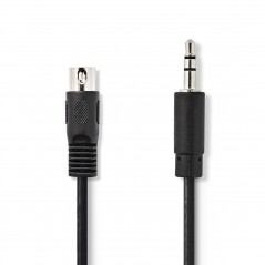 DIN audio adapter cable 5-pin DIN male - 3.5 mm male 2.00 m black