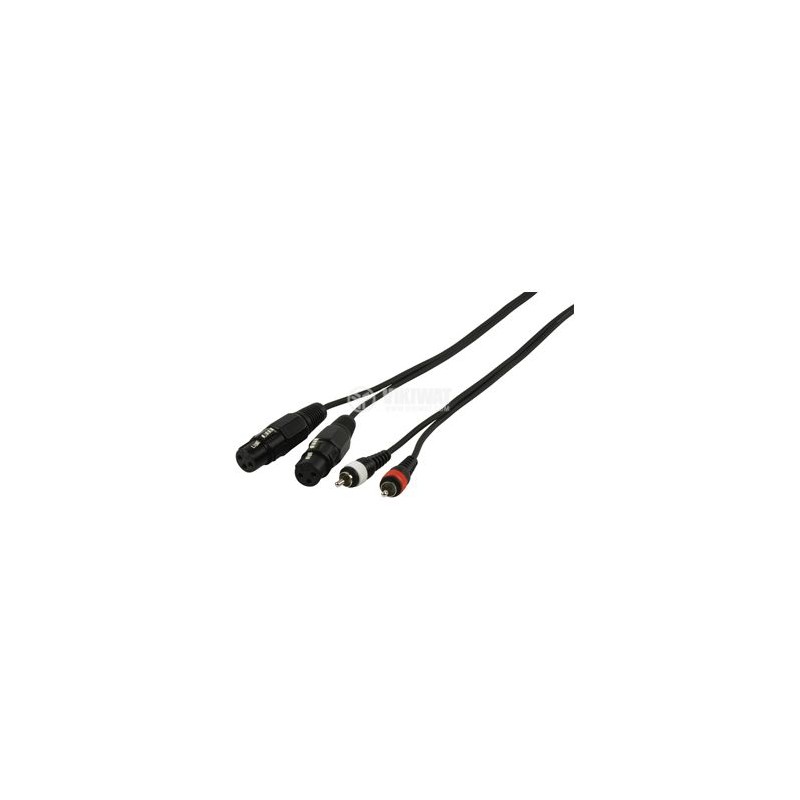 Instrument cable 2 rca male l/r gt/ 2 xlr/f 3 p. 1.50 m