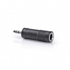 Audio adapter 3.5 mm male - 6.35 mm female black