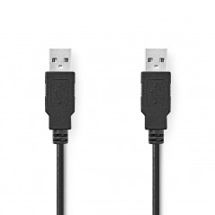 USB 2.0 cable USB A male - USB A male 2.00 m black