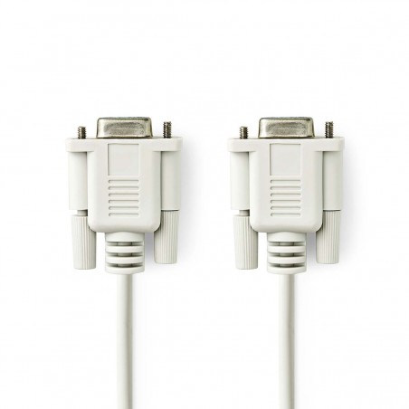 Null modem cable D-SUB 9-pin female - D-SUB 9-pin female 2.00 m ivory