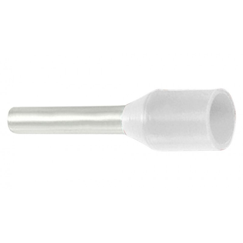 Bootlace Ferrule 0.5mm² White 14mm