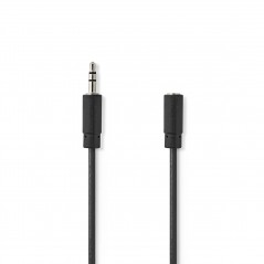 Jack stereo audio extension cable 3.5 mm male - 3.5 mm female 10.0 m black
