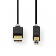 USB 2.0 Cable | A Male - B Male | 2.0 m | Anthracite