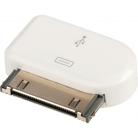 30-pin dock adapter 30-pin dock male - USB Micro B female white